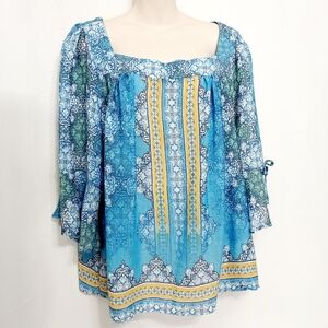 🔵BOGO FREE🔵 Zac & Rachel Woman Top Boho Sz 2X